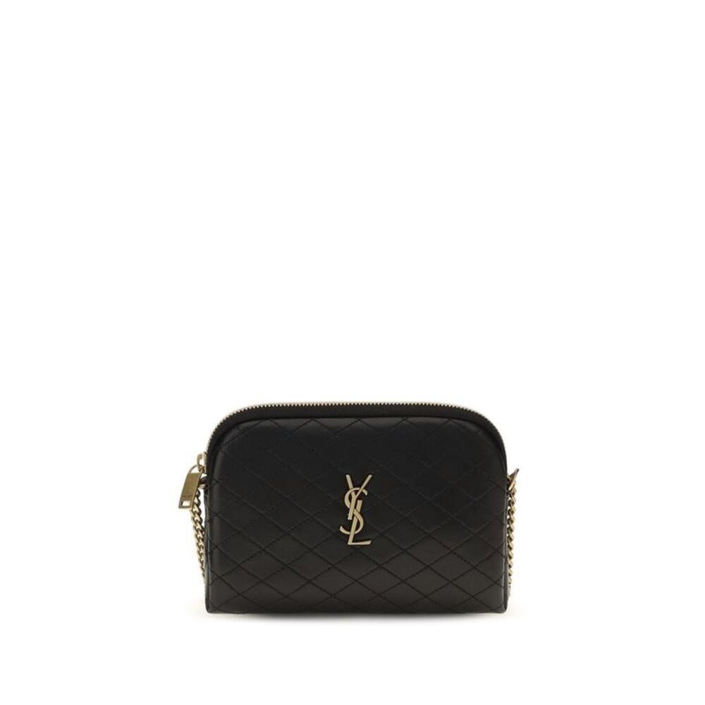Saint Laurent Black Calf Leather Bos Taurus Shoulder Women's Bag